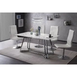 SalesFever Esstisch 160 x 76 x 90 cm weiß