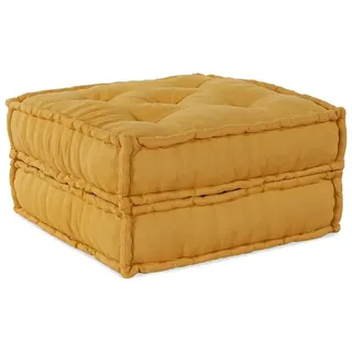vidaXL Pouf 70 x 36 x 70 cm Gelb