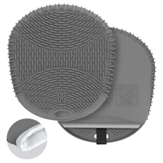 KozyGear Topflappen Silikon Ofenhandschuhe 2 Stück, Topflappen, Topfhandschuhe, hitzebeständig, rutschfest grau