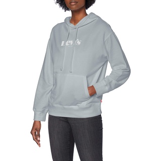 Levi's Damen Graphic Standard Hooded Sweatshirt Hoodie, New Logo II Pearl Gray, L