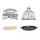 Set 4 inkl. Pizzabackhaube + Pizzastein Ø 33 cm + Gusseisenpfanne Ø 35 cm
