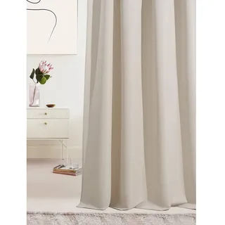 ROOM99 Vorhang mit Ösen Laurel 140 x 280 cm Breite x Höhe Verdunkelung Blickdicht Schiebegardinen Curtain Wohnzimmer Schlafzimmer Hellbeige, 1 Stück