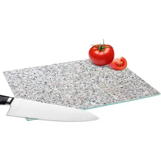 MuchoWow Schneidebrett Granit - Strukturen - Design - Stein, Glas, Schneidebrett Glas, Küchenbrett, Rutschfest, 28x20 cm bunt 28 cm x 20 cm x 0.8 cm