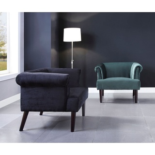 ATLANTIC home collection Sessel, Loungesessel mit Wellenunterfederung grün