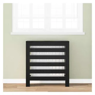 vidaXL Heizkörperverkleidung Schwarz Eichen-Optik 78 x 20 x 82 cm