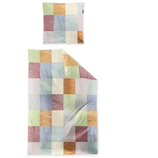 Irisette Bettwäsche Irisette Biber Bettwäsche Meran 8506-90 Kariert bunt pastell 135x200, Edel Feinbiber, 2 teilig blau|bunt|gelb|grün|rosa