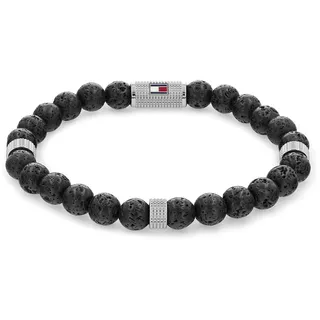 Tommy Hilfiger Perlenarmband aus Lavastein schwarz 2790435 Größe Herren