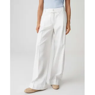 Opus Meeri Coastal City Pants Bundfaltenhose Weiß 38