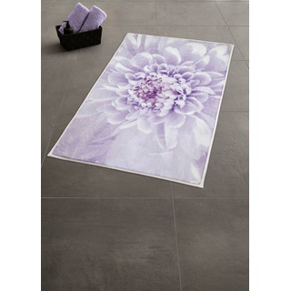 Kleine Wolke Badteppich Dahlia 70 x 120 cm Polyester Violett Lila
