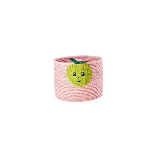 rund Raffia Korb - Rosa