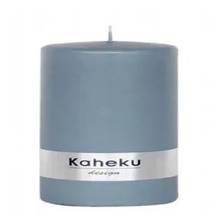 Kaheku Stumpenkerze Powder Cylinderkerze blau 15 cm