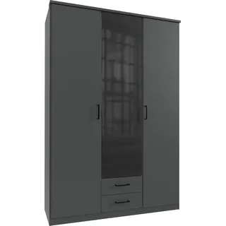 WIMEX Drehtürenschrank Soest 135 x 198 x 58 cm Schwarz