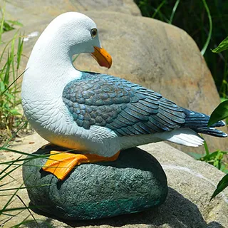 Fabater Möwe Statue, Vogel Figur, Garten Ornament, Seevögel Skulptur für Hause und Büro Dekoration, Tischdekor (Hock typ), Fabater1yc0aquvo7-12
