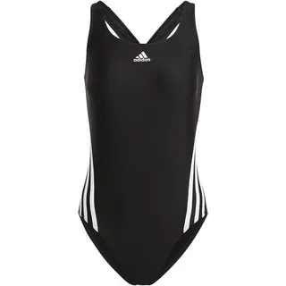 adidas 3 STREIFEN SWIMSUIT Damen Badeanzug schwarz/weiß - 40