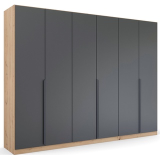 rauch Drehtürenschrank Dark&Wood by Quadra Spin im Industrial Style mit Metallgriffstangen grau 271 cm x 210 cm x 54 cm