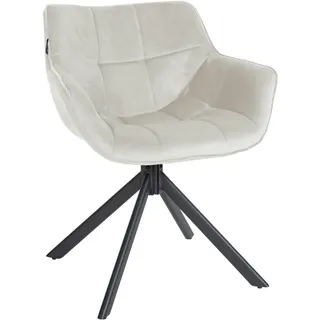 CLP Esszimmerstuhl Westport Samt creme