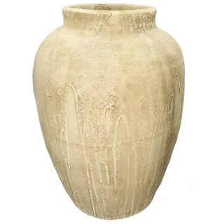 INNA-Glas Bodenvase Dekovase STEPHANIE, aus Beton, mit Struktur, beige, 60,5cm, Ø42,5cm beige
