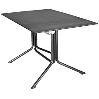 MFG Profi  klappbarer Outdoor-Tisch 338609, Stahl, 120 x 80 x 71 cm, HPL-Tischplatte, grau