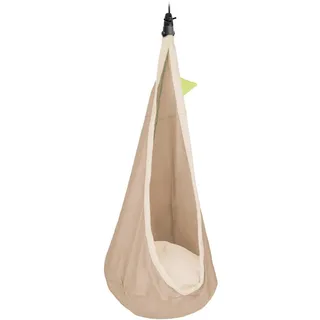 La Siesta Kinderhängenest, Grün, Beige, Hellbraun, Textil, Füllung: Polyester, 70x200-400x150 cm, IGR-zertifiziert, Gartenmöbel, Hängesessel