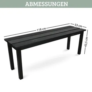 deluke LYDIA 118 x 43,5 x 33 cm Schwarz