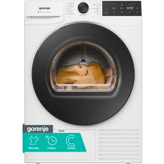 Gorenje D5G48D Trockner/Kondensation mit Wärmepumpe /8kg /15 Programme/ConnectLife/Made in EU/FastDry/TwinAir/Feuchtesensor/NatureDry/Anti-Allergie/Knitterschutz/EasyClean-Filter/EEK: D