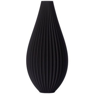 3D Vase Dekovase Sina L 30cm Nachhaltige Deko Vase Pampasgras Trockenblumen Bodenvase, modernes Design schwarz