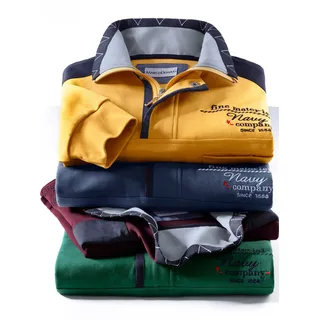 Poloshirt MARCO DONATI "Langarm-Shirt" Gr. 44/46, gelb (curry) Herren Shirts Langarm