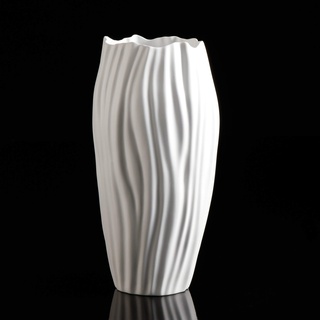 Goebel Vase, Porzellan, Weiß, 40 x 19,5 cm