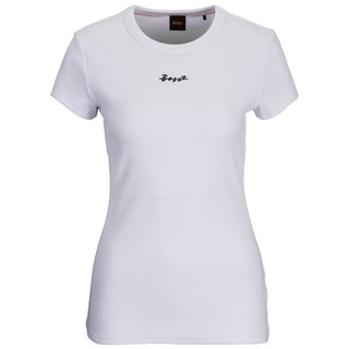 BOSS ORANGE T-Shirt C_Esim Premium Damenmode mit BOSS Stickerei weiß L (40)