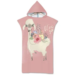 Chickw1 Surfen Wechseln Handtuch Poncho Mit Kapuze, Robe Bademantel Surfponcho Damen und Herren für Strand Pool See Wasserpark Schwimmen Schnorchel (75x140cm,Blühende Blumen)