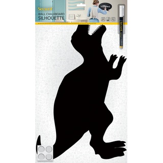 Securit® Silhouette Dino Wand Kreidetafel in Schwarz
