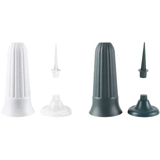 NZXVSE 2 Stück Friedhofsvasen, 20,3 cm, Grabdekoration, Vase für frische/künstliche Blumen mit langem abnehmbaren Stab
