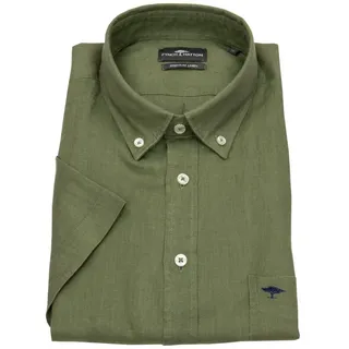 FYNCH-HATTON Kurzarmhemd Button-Down-Kragen grün M
