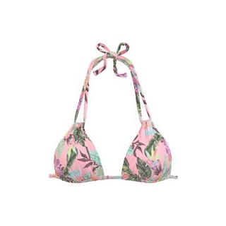 S.OLIVER Triangel-Bikini-Top Damen rose-bedruckt Gr.38 Cup A/B