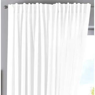 Gardinenbox Vorhang Verdeckte Schlaufen 250 x 250 cm Weiß