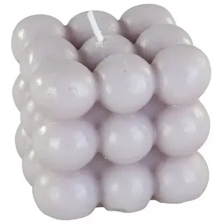 MICA Living Bubble-Kerze - grau - ca. 6 x 6 x 6 cm