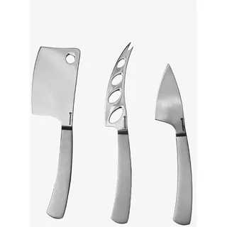 Swissmar Barcelona Käsemesser Set, 3-teilig, Käsemesser, Käsebeil und Weichkäsemesser, Hochwertige Klingen aus Edelstahl und sandgestrahlte Griffe, spülmaschinengeeignet, Geschenkbox-Verpackung