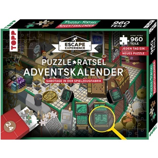 Frech - Puzzle-Rätsel-Adventskalender - Sabotage in der Spielzeugfabrik. 24 Puzzles mit insgesamt 960 Teilen