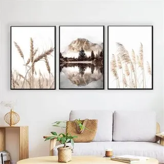 Poster 3er Set Vintage Bilder Schlafzimmer Stil A 40 x 50 cm