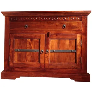 kolonialstil Eckkommode Holzkommode Schrank Sideboard massiv Akazie Holz Kommode
