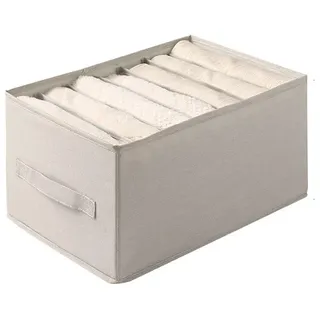 Aufbewahrungsbox Aus Stoff, Faltbare Aufbewahrungsboxen, Aufbewahrungsbox Für Unterwäsche, Socken, Beige (28x14x10)