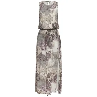 LASCANA Maxikleid Damen beige-flieder bedruckt Gr.46