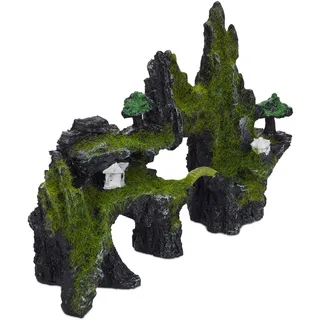 Relaxdays Aquariendeko Felsen 17 x 23,5 cm