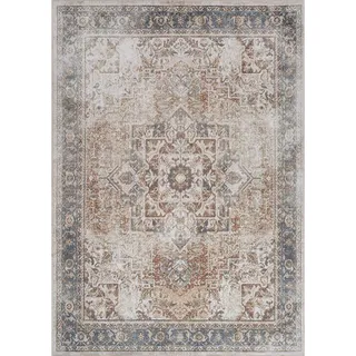 livabliss Waschbarer, Dunkelorange, Textil, Grafikmuster, Rechteckig, 120x170 cm, Oeko-Tex® Standard 100, in verschiedenen Größen erhältlich, Teppiche & Böden, Teppiche, Vintage-Teppiche