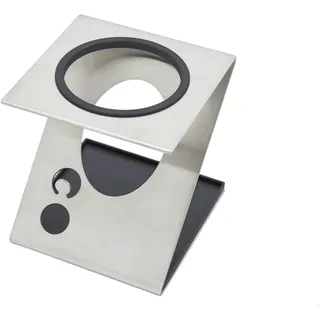 Levivo Flaschenhalter/Abtropfhalter für Wassersprudler Flaschen Glas, Edelstahl, ABS-Kunststoff, Silber, medium