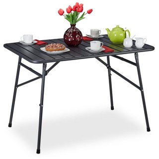 relaxdays Gartentisch »Gartentisch klappbar Metall« grau