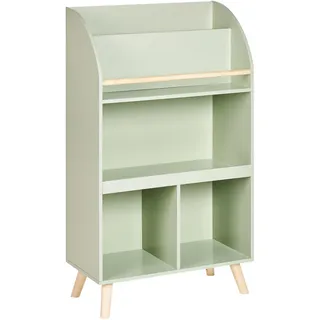 Beliani Bücherregal 60 x 30 x 102 cm Grün/Braun