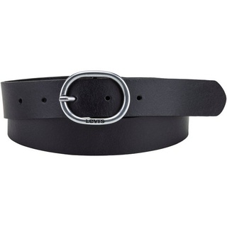 Levi's® Ledergürtel Hermosilla mit ovaler Schließe und Logoprägung schwarz
