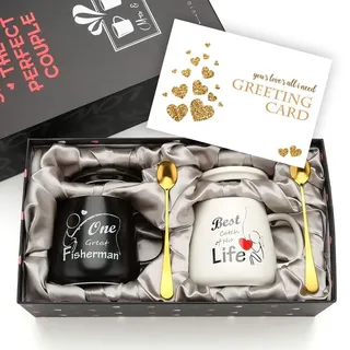 Pärchen-Tassen-Set - Einzigartiges Geschenk für Verliebte Freunde und Eltern