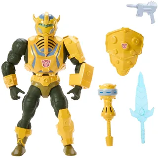 Mattel Masters of Universe x Transformers Actionfigur Man-at-Arms mit Bumblebee-Rüstung 14 cm